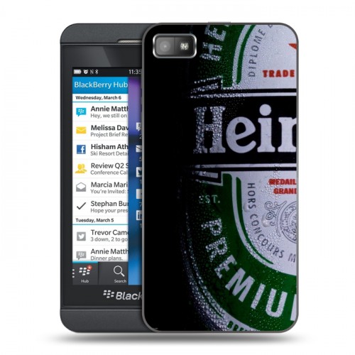 Дизайнерский пластиковый чехол для BlackBerry Z10 Heineken