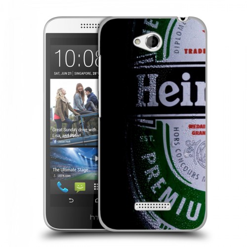 Дизайнерский пластиковый чехол для HTC Desire 616 Heineken