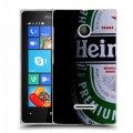 Дизайнерский пластиковый чехол для Microsoft Lumia 435 Heineken