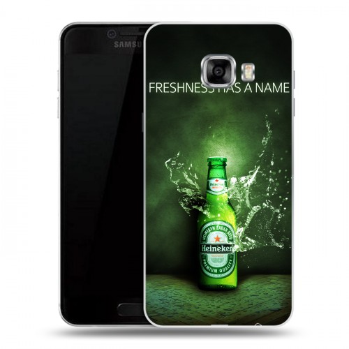 Дизайнерский пластиковый чехол для Samsung Galaxy C7 Heineken