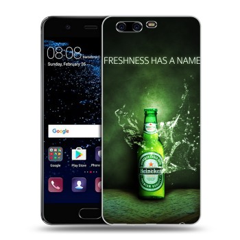 Дизайнерский силиконовый чехол для Huawei P10 Plus Heineken (на заказ)