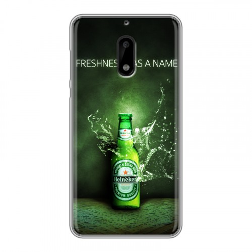 Дизайнерский пластиковый чехол для Nokia 6 Heineken