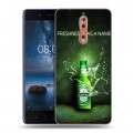 Дизайнерский пластиковый чехол для Nokia 8 Heineken