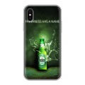 Дизайнерский силиконовый чехол для Iphone x10 Heineken