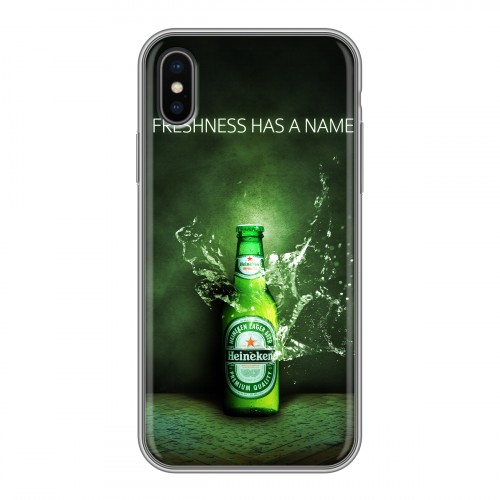 Дизайнерский силиконовый чехол для Iphone x10 Heineken