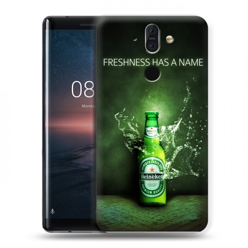 Дизайнерский пластиковый чехол для Nokia 8 Sirocco Heineken