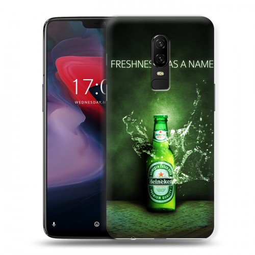 Дизайнерский пластиковый чехол для OnePlus 6 Heineken