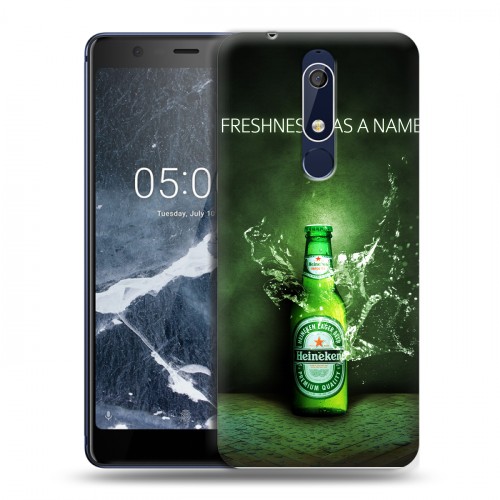 Дизайнерский пластиковый чехол для Nokia 5.1 Heineken