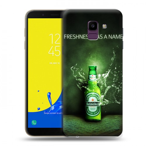 Дизайнерский пластиковый чехол для Samsung Galaxy J6 Heineken