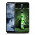 Дизайнерский пластиковый чехол для Nokia 6.1 Plus Heineken