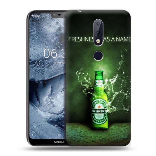 Дизайнерский пластиковый чехол для Nokia 6.1 Plus Heineken