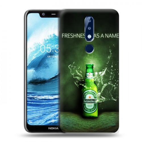 Дизайнерский силиконовый чехол для Nokia 5.1 Plus Heineken
