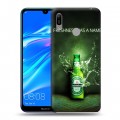 Дизайнерский пластиковый чехол для Huawei Y6 (2019) Heineken