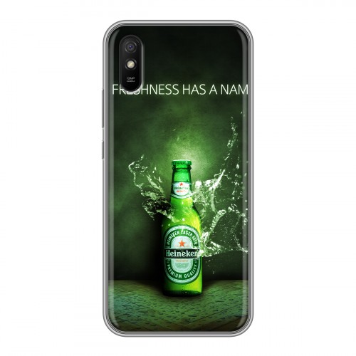 Дизайнерский силиконовый с усиленными углами чехол для Xiaomi RedMi 9A Heineken