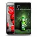 Дизайнерский пластиковый чехол для LG Optimus G Heineken