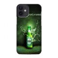 Дизайнерский силиконовый с усиленными углами чехол для Iphone 12 Mini Heineken