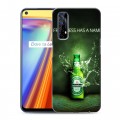 Дизайнерский силиконовый с усиленными углами чехол для Realme 7 Heineken