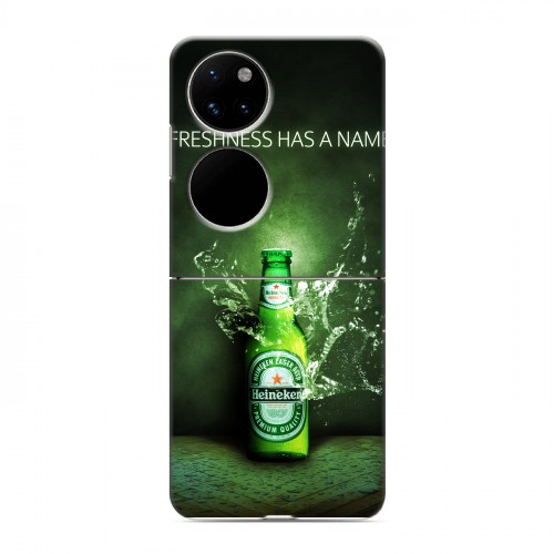 Дизайнерский пластиковый чехол для Huawei P50 Pocket Heineken