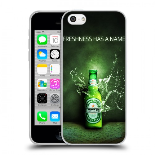 Дизайнерский пластиковый чехол для Iphone 5c Heineken
