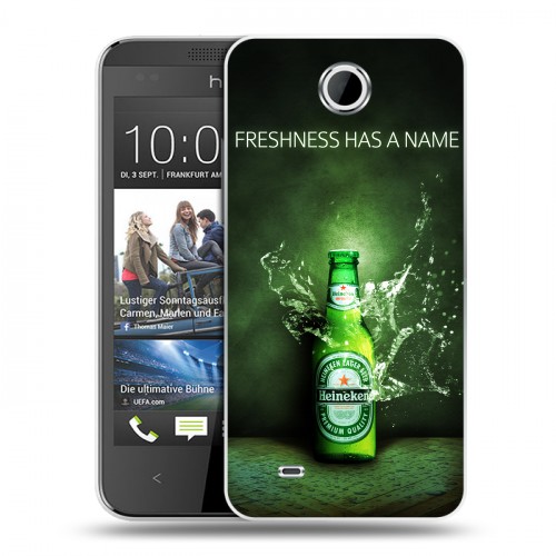 Дизайнерский пластиковый чехол для HTC Desire 300 Heineken