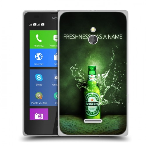 Дизайнерский силиконовый чехол для Nokia XL Heineken