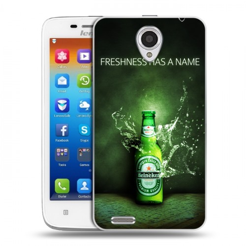 Дизайнерский пластиковый чехол для Lenovo S650 Ideaphone Heineken