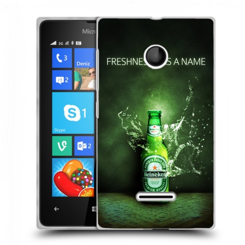 Дизайнерский пластиковый чехол для Microsoft Lumia 435 Heineken