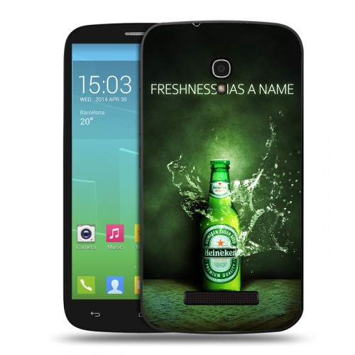 Дизайнерский пластиковый чехол для Alcatel One Touch Pop S9 Heineken