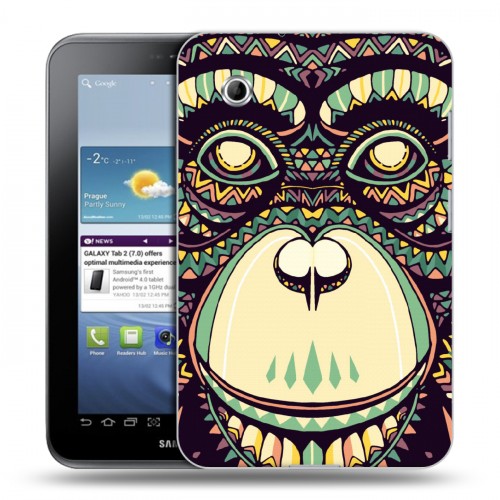 Дизайнерский силиконовый чехол для Samsung Galaxy Tab 2 7.0 Животные ацтеков