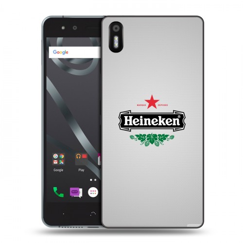 Дизайнерский пластиковый чехол для BQ Aquaris X5 Heineken