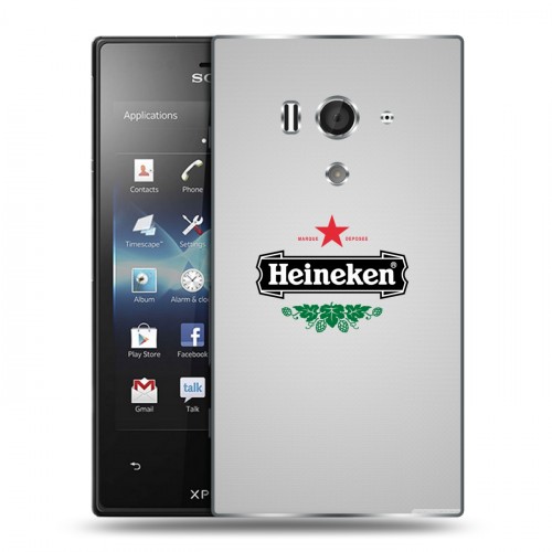 Дизайнерский пластиковый чехол для Sony Xperia acro S Heineken