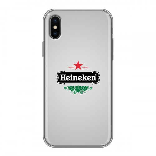 Дизайнерский силиконовый чехол для Iphone x10 Heineken