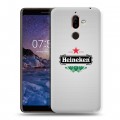 Дизайнерский пластиковый чехол для Nokia 7 Plus Heineken