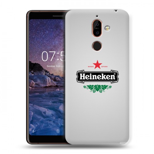 Дизайнерский пластиковый чехол для Nokia 7 Plus Heineken