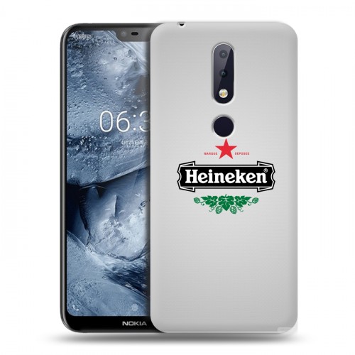 Дизайнерский пластиковый чехол для Nokia 6.1 Plus Heineken