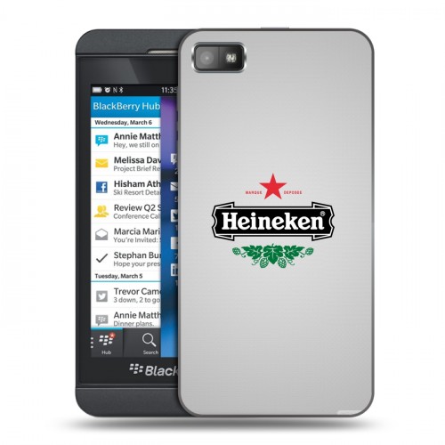 Дизайнерский пластиковый чехол для BlackBerry Z10 Heineken