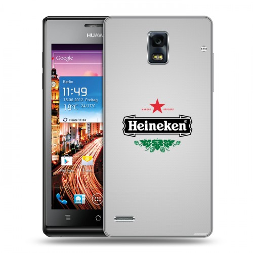 Дизайнерский пластиковый чехол для Huawei Ascend P1 Heineken