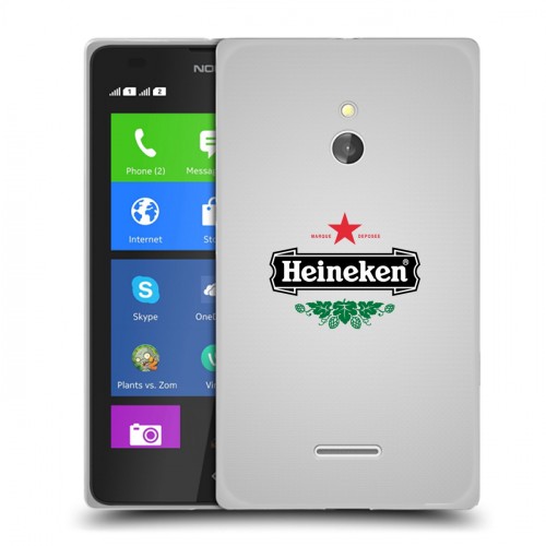 Дизайнерский силиконовый чехол для Nokia XL Heineken