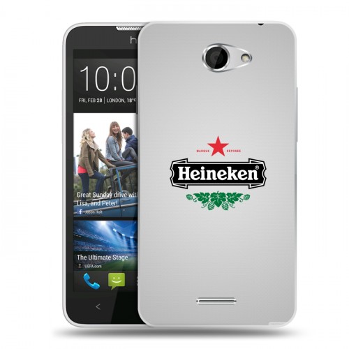 Дизайнерский пластиковый чехол для HTC Desire 516 Heineken