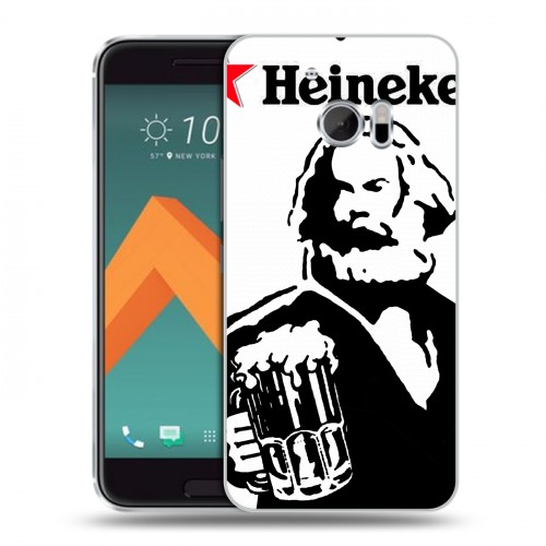 Дизайнерский пластиковый чехол для HTC 10 Heineken