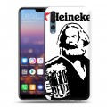 Дизайнерский силиконовый с усиленными углами чехол для Huawei P20 Pro Heineken