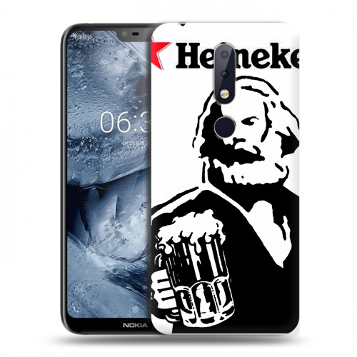 Дизайнерский пластиковый чехол для Nokia 6.1 Plus Heineken