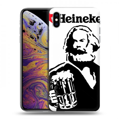 Дизайнерский силиконовый чехол для Iphone Xs Max Heineken