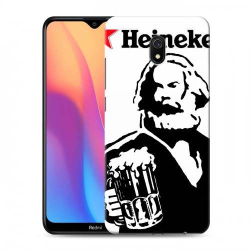 Дизайнерский силиконовый с усиленными углами чехол для Xiaomi RedMi 8A Heineken