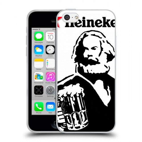 Дизайнерский пластиковый чехол для Iphone 5c Heineken