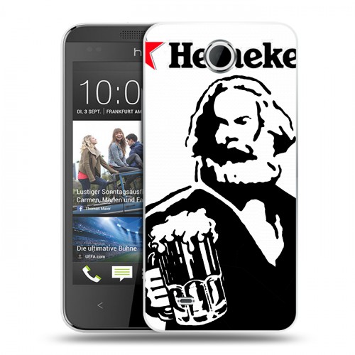 Дизайнерский пластиковый чехол для HTC Desire 300 Heineken