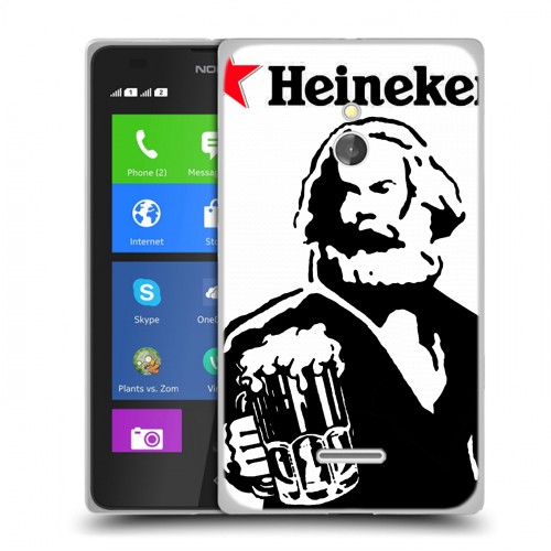 Дизайнерский силиконовый чехол для Nokia XL Heineken