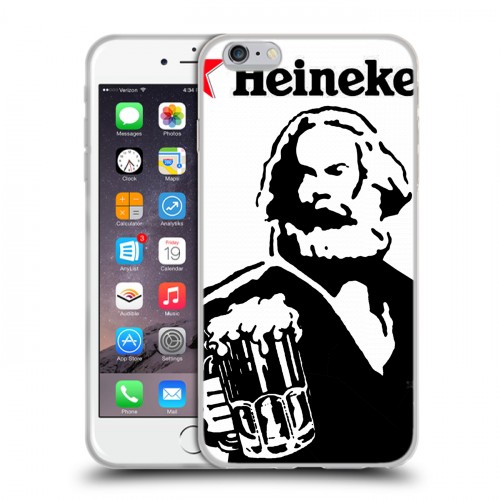 Дизайнерский силиконовый чехол для Iphone 6 Plus/6s Plus Heineken