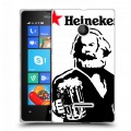 Дизайнерский пластиковый чехол для Microsoft Lumia 435 Heineken