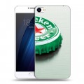 Дизайнерский пластиковый чехол для Meizu U20 Heineken